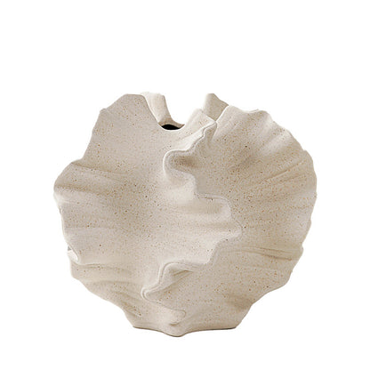 European White Ceramic Vase for Dried Flowers Decor