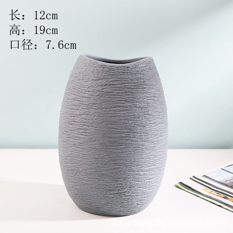 Creative White Ceramic Vase for Home Decor (Nordic Style)