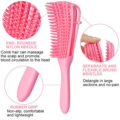 Hair Comb and Brush with Scalp Massage Features