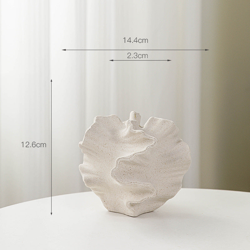 European White Ceramic Vase for Dried Flowers Decor