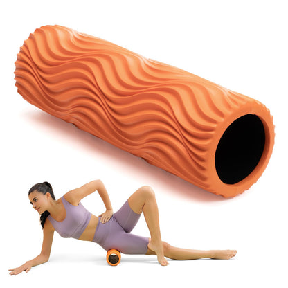 SUBCULTUREPICK Foam Roller - Muscle Massage Roller for Back Pain & Stretching - Ergonomic Wide Wave Textured - Deep Muscle Massage Pilates Yoga Athletics Fitness Exercise for Whole Body