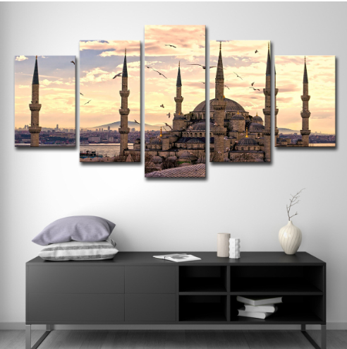 Blue Mosque Canvas Art - High Definition Print Decor