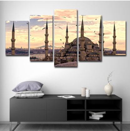 Blue Mosque Canvas Art - High Definition Print Decor