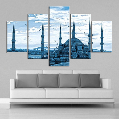 Blue Mosque Canvas Art - High Definition Print Decor