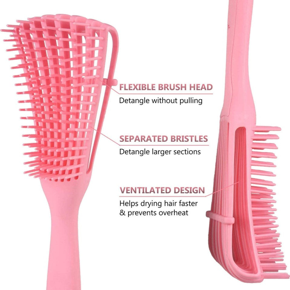 Hair Comb and Brush with Scalp Massage Features