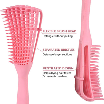 Hair Comb and Brush with Scalp Massage Features