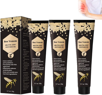 AQISI 3 PCS New Bee Venom Joint Relief Gel New Bee Venom Professional Gel Bee Venom Gel Bee Venom Cream New