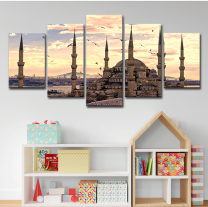 Blue Mosque Canvas Art - High Definition Print Decor