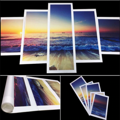Canvas Wall Art, Five Panel Artwork