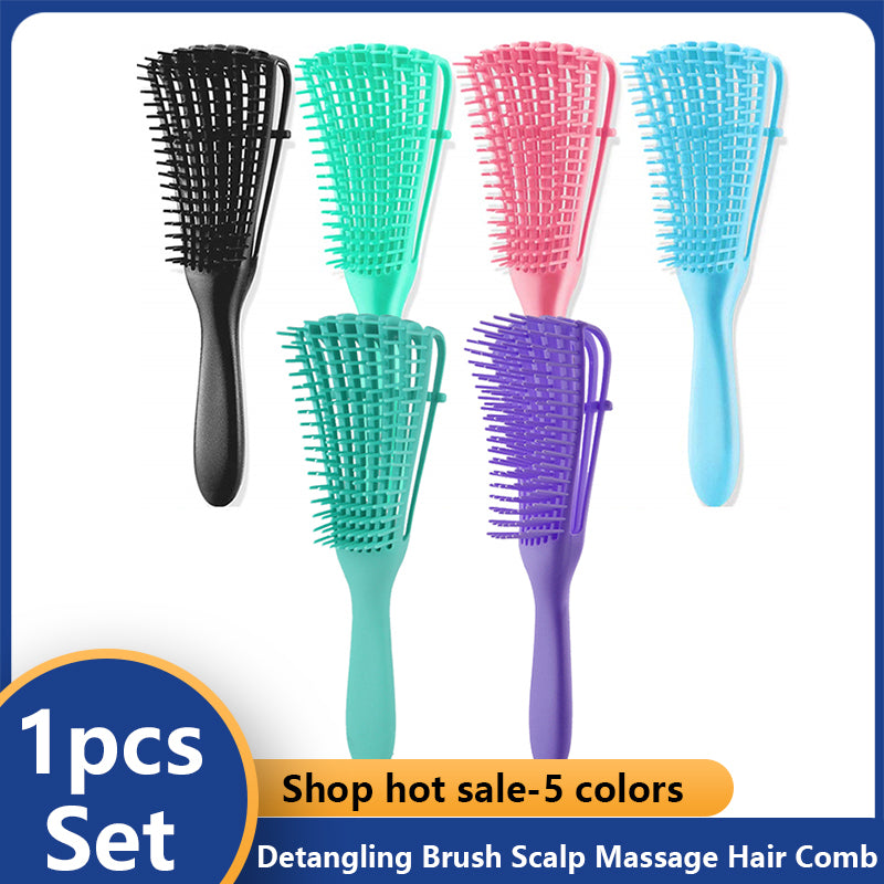 Hair Comb and Brush with Scalp Massage Features