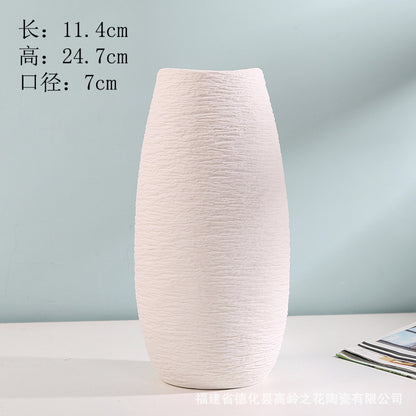 Creative White Ceramic Vase for Home Decor (Nordic Style)